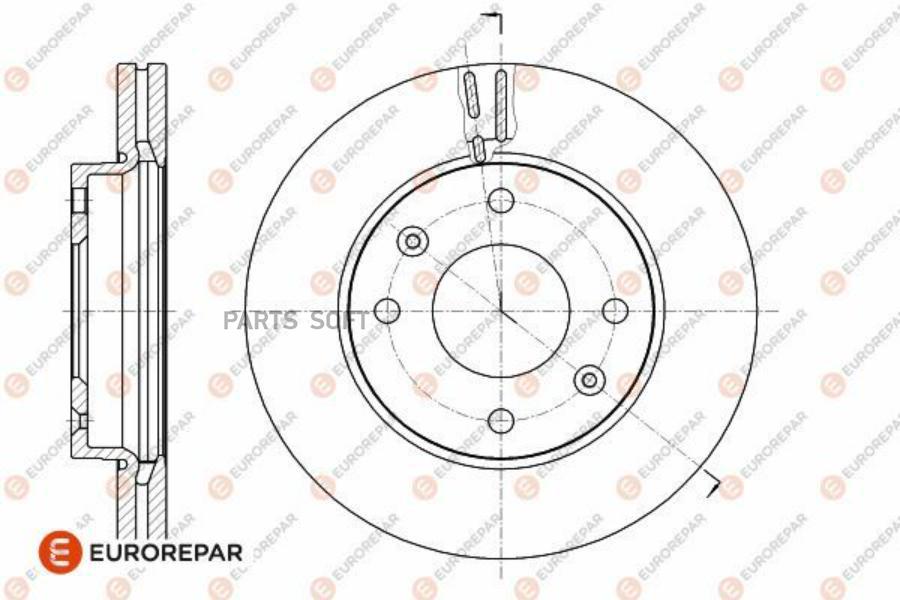 EUROREPAR Диск тормозной HYUNDAI SONATA 2.0-2.7 V6 01>, KIA MAGENTIS GD, MS 2.0-2.5 V6 200