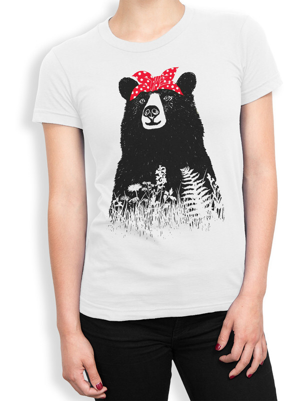 

Футболка женская Dream Shirts Медведь белая 2XL, Белый, Медведь