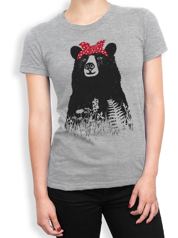 

Футболка женская Dream Shirts Медведь серая XL, Медведь