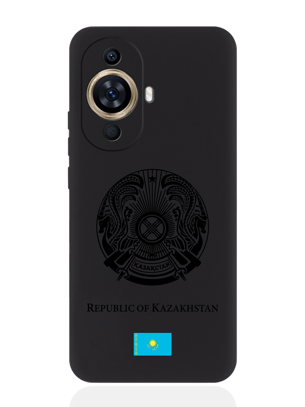 

Чехол SignumCase для Huawei Nova 11 Черный лаковый Герб Казахстана, Huawei