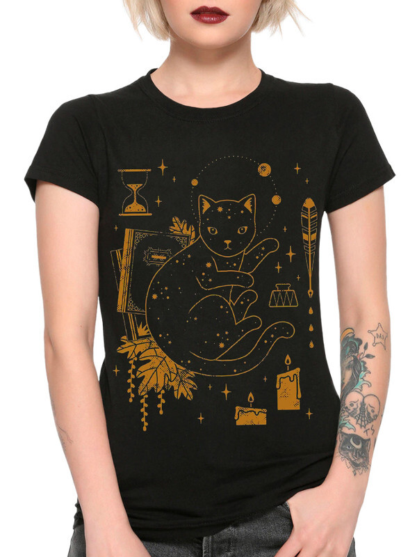 

Футболка женская Dream Shirts Ведьмин Кот черная M, Ведьмин Кот
