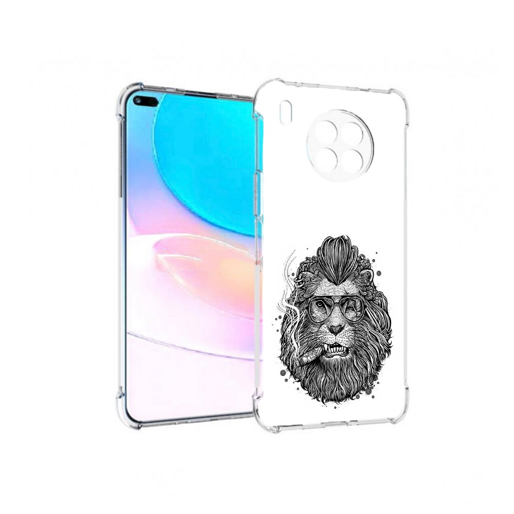 

Чехол задняя-панель-накладка-бампер MyPads курящий лев для Huawei Nova 8i, Прозрачный, Tocco