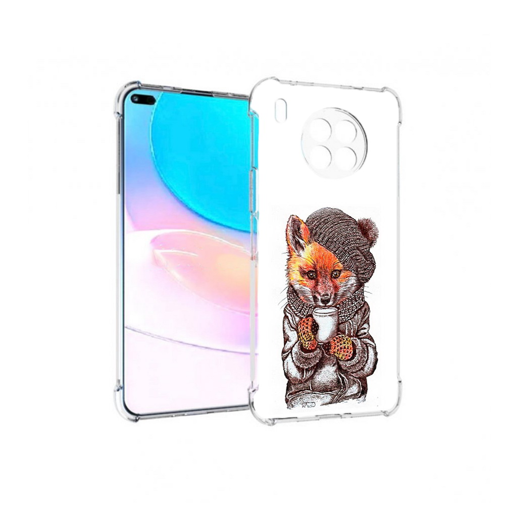 

Чехол задняя-панель-накладка-бампер MyPads лиса в шапке для Huawei Nova 8i, Tocco