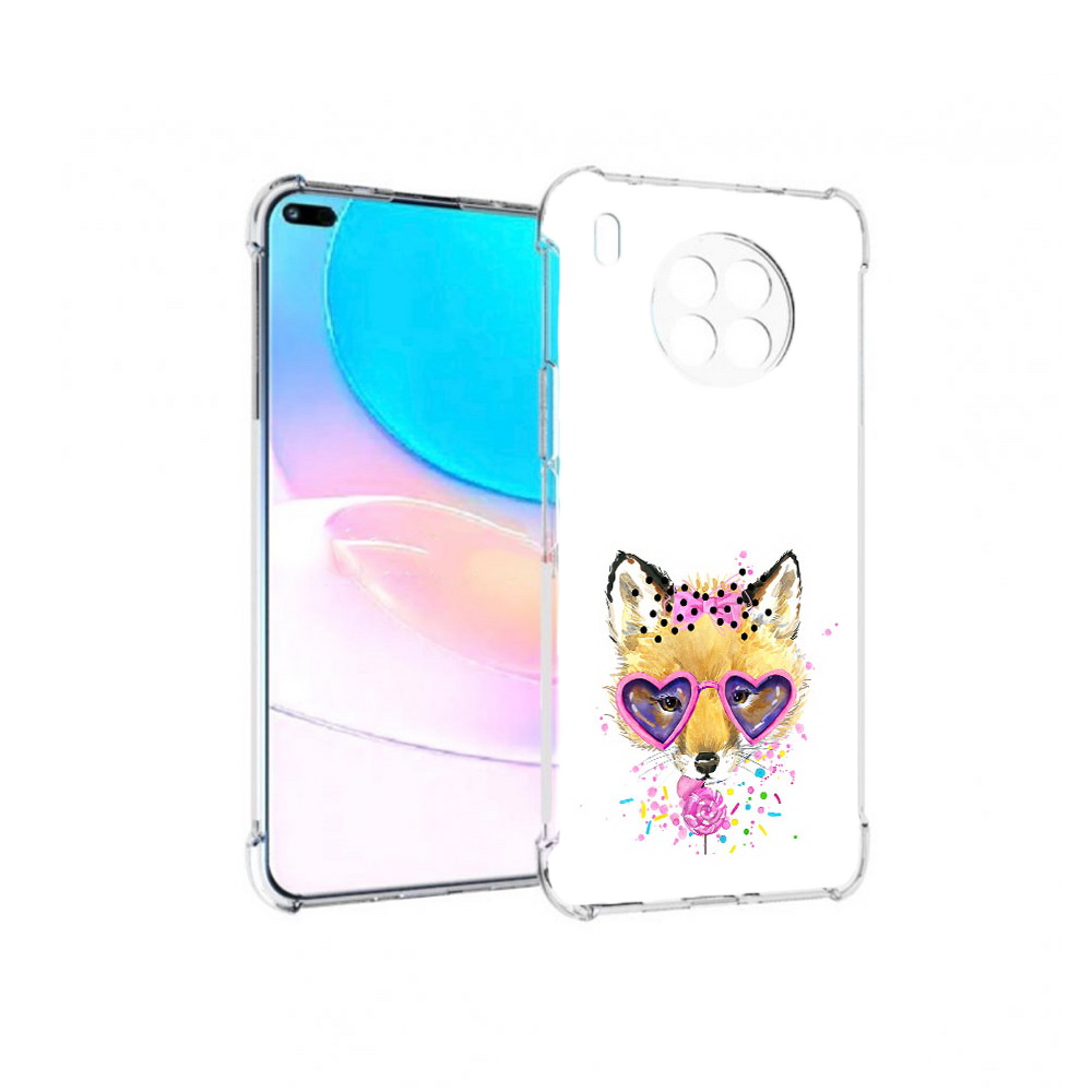 

Чехол задняя-панель-накладка-бампер MyPads лисенок с бантиком для Huawei Nova 8i, Прозрачный, Tocco