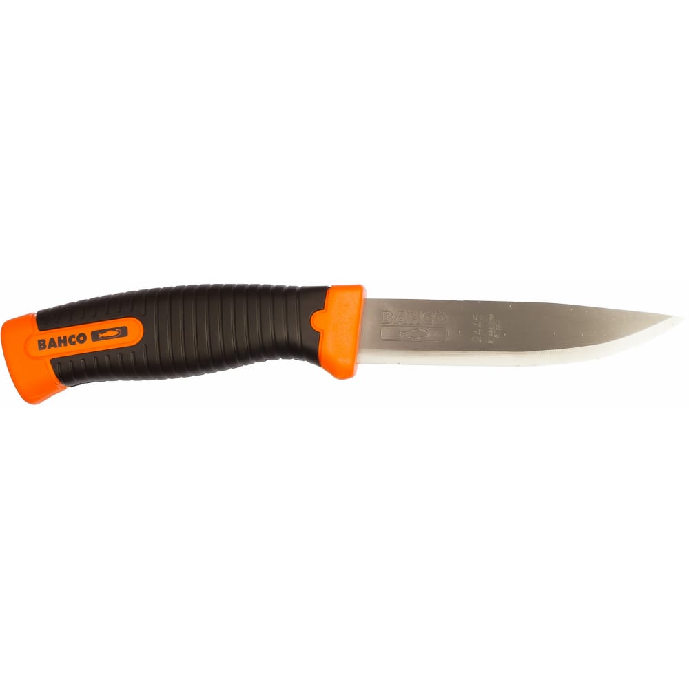 Bahco Нож универсальный,лезвие 102 мм в пластиковых ножнах черная обрезиненная рукоятка 24