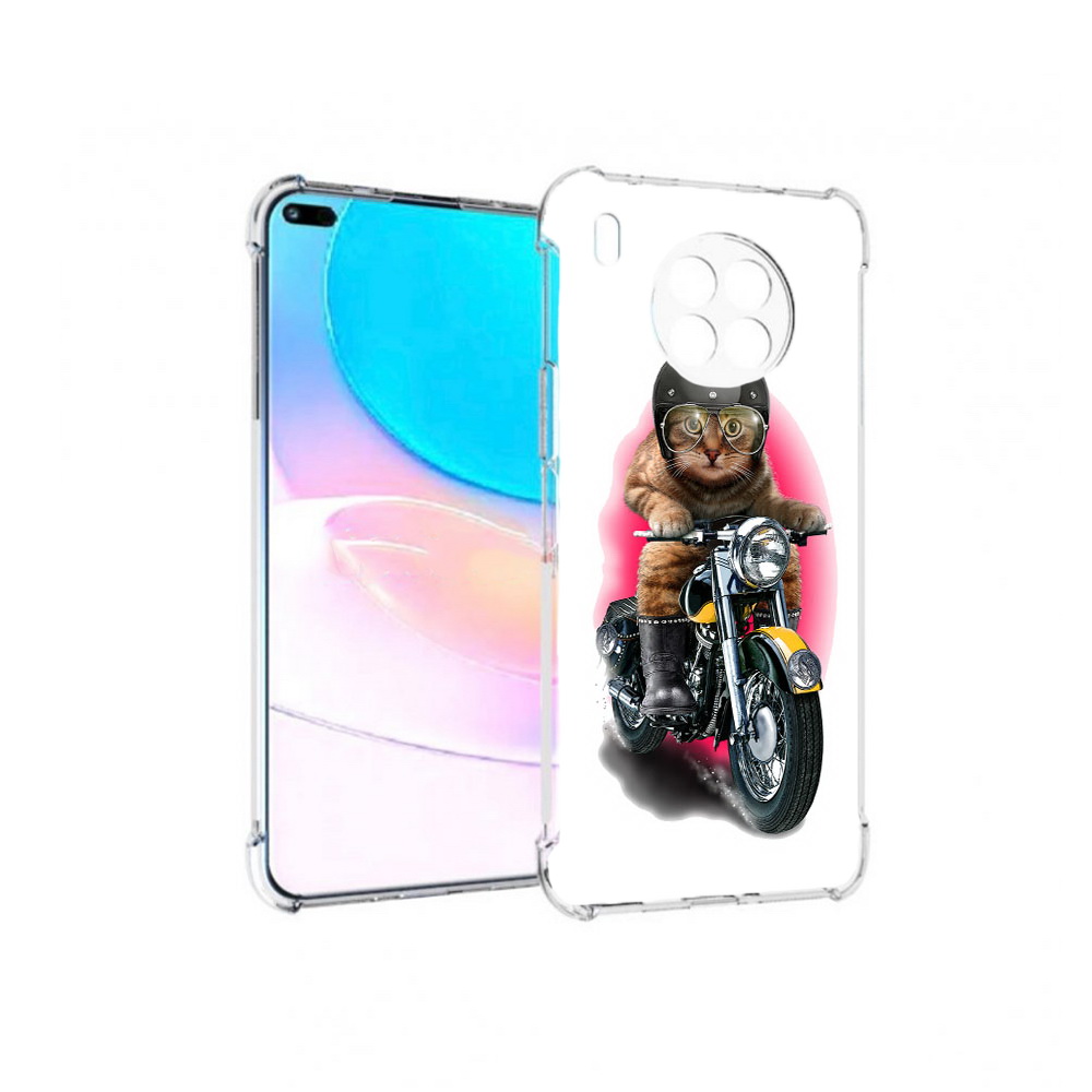 

Чехол задняя-панель-накладка-бампер MyPads мото-кот для Huawei Nova 8i, Прозрачный, Tocco