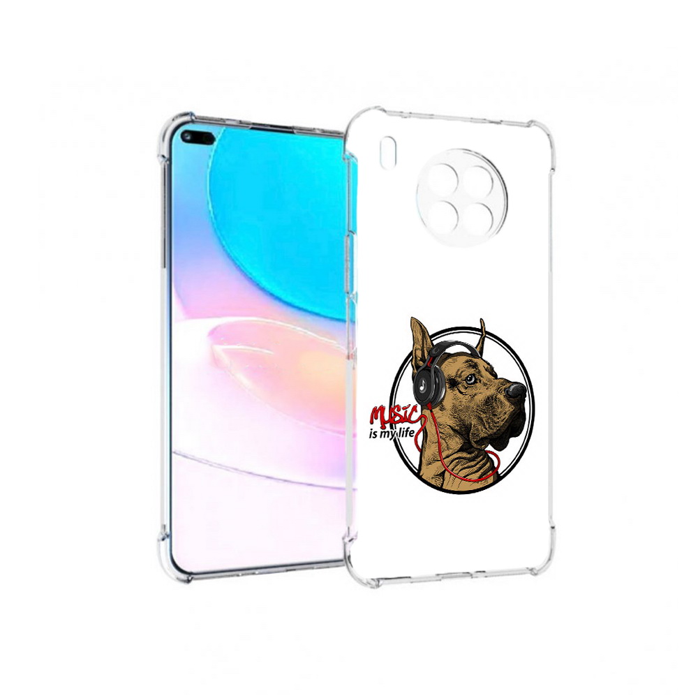 

Чехол задняя-панель-накладка-бампер MyPads музыкальная собака для Huawei Nova 8i, Прозрачный, Tocco