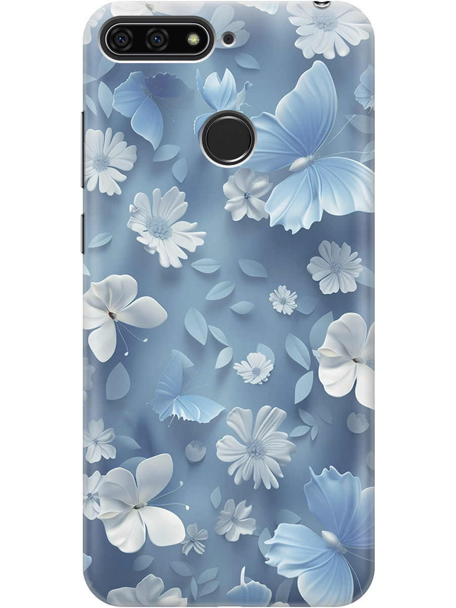 

Силиконовый чехол на Honor 7C Pro, Huawei Y7 Prime (2018)/Nova 2 Lite с принтом 784438, Прозрачный;белый;голубой, 718524510