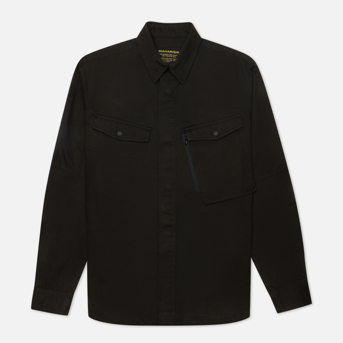 Мужская рубашка maharishi Miltype Custom Organic Cotton Twill чёрный, Размер M