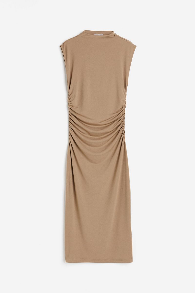 

Платье женское H&M 1154696 бежевое M, Бежевый, 1154696