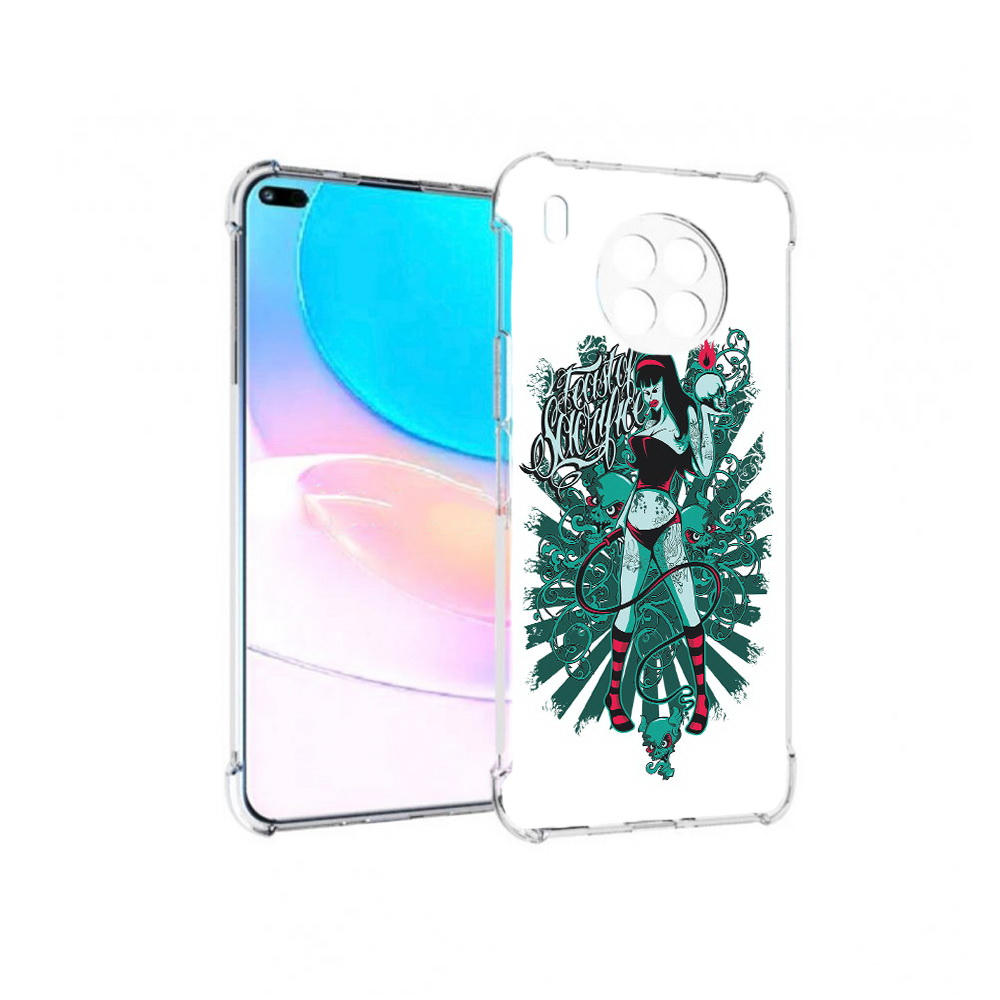 

Чехол задняя-панель-накладка-бампер MyPads нарисованная девушка в татуировках, Прозрачный, Tocco