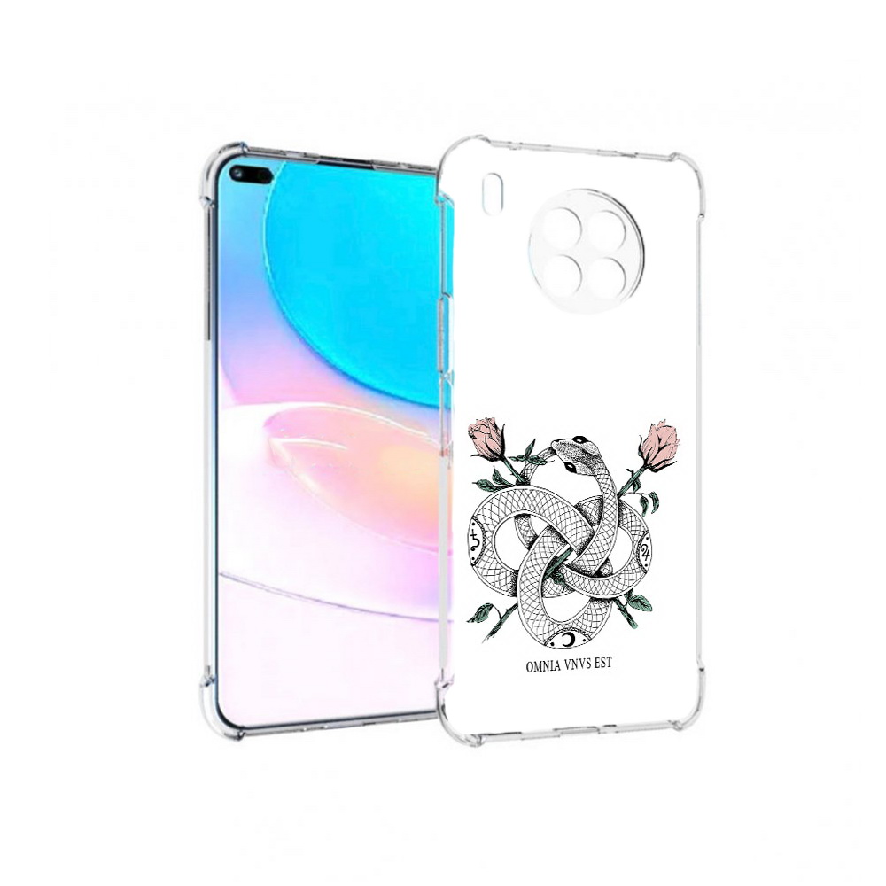 

Чехол задняя-панель-накладка-бампер MyPads нарисованная змея абстракция, Прозрачный, Tocco