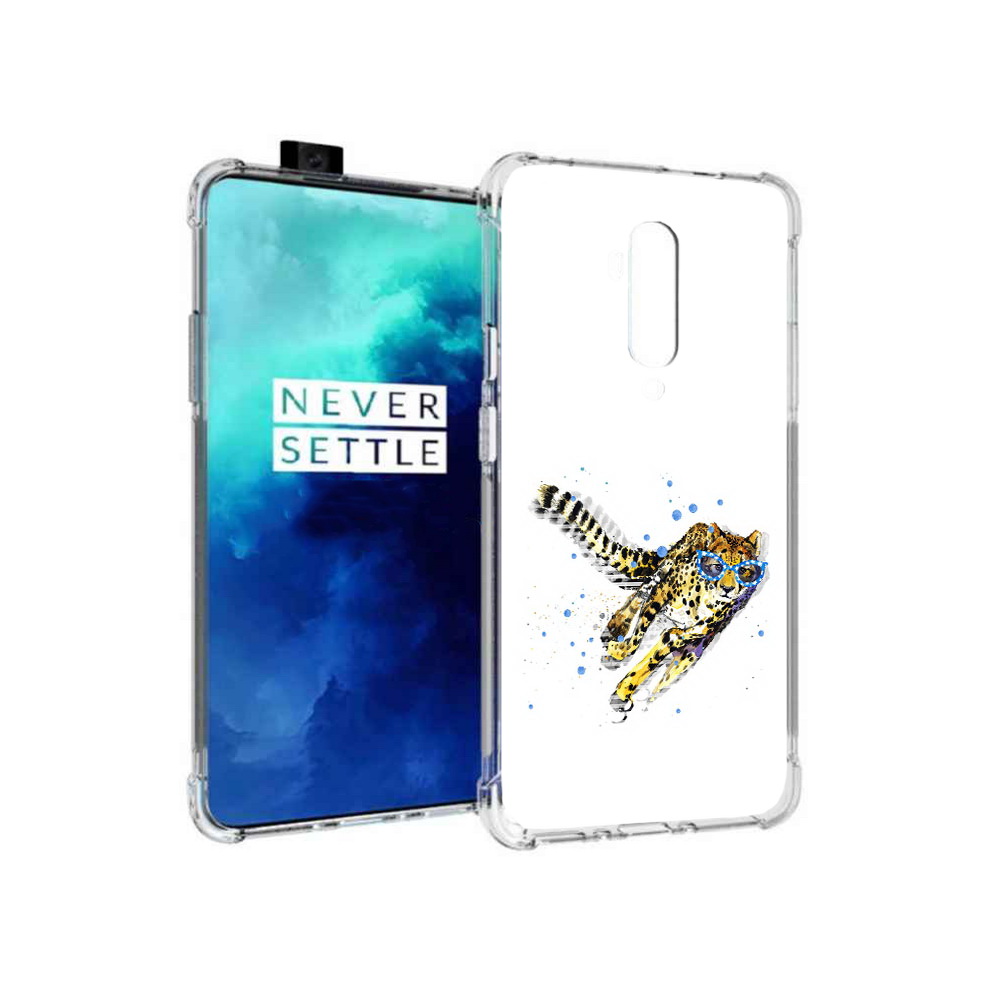 

Чехол MyPads Tocco для OnePlus 7T Pro гепард в очках (PT139735.142.287), Прозрачный, Tocco