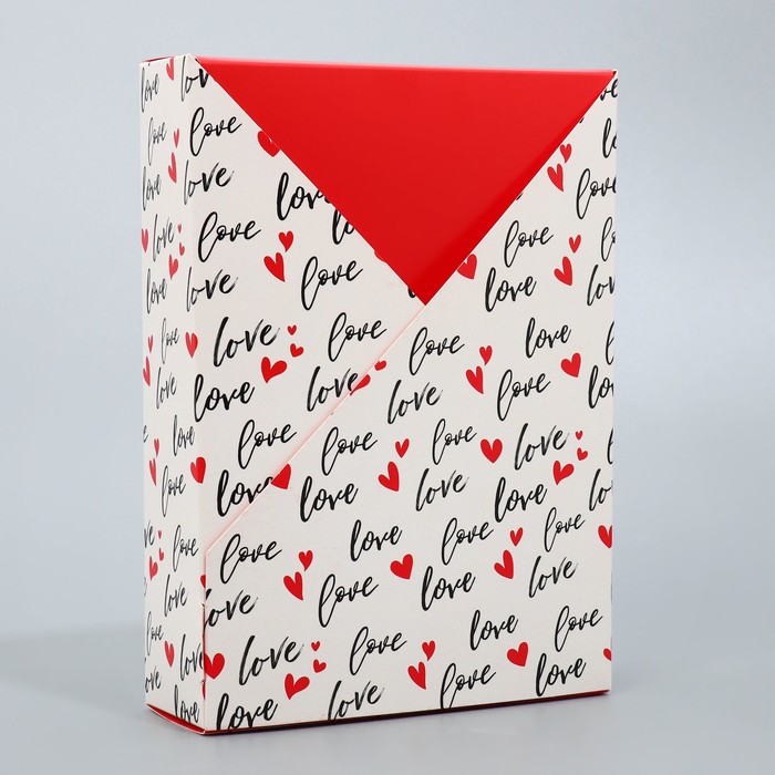 

Коробка подарочная Дарите Счастье Love, 21х 15 х 5 см, Белый;красный