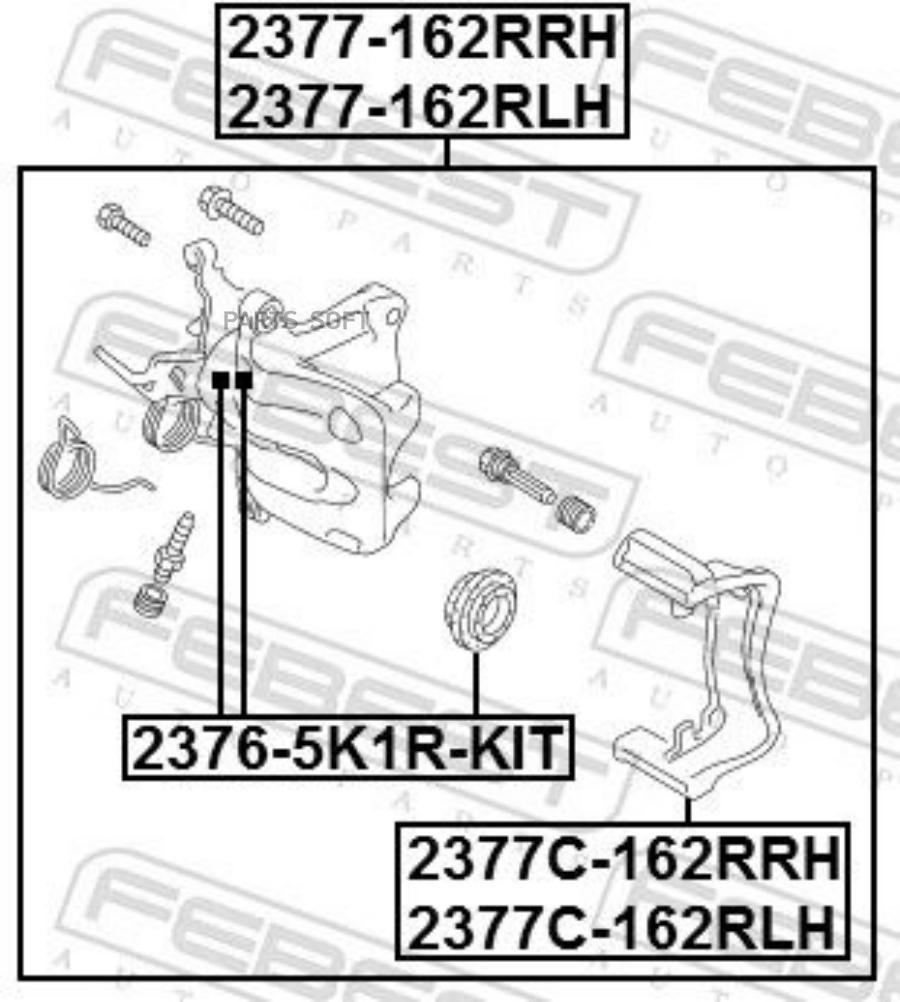 

FEBEST 2377C162RLH Скоба тормозного суппорта | зад лев |