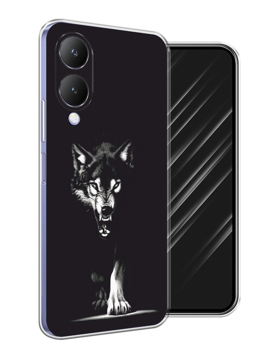 

Чехол Awog на Vivo Y17s "Волк выходит из ночи", Серый;черный;белый, 269850-1