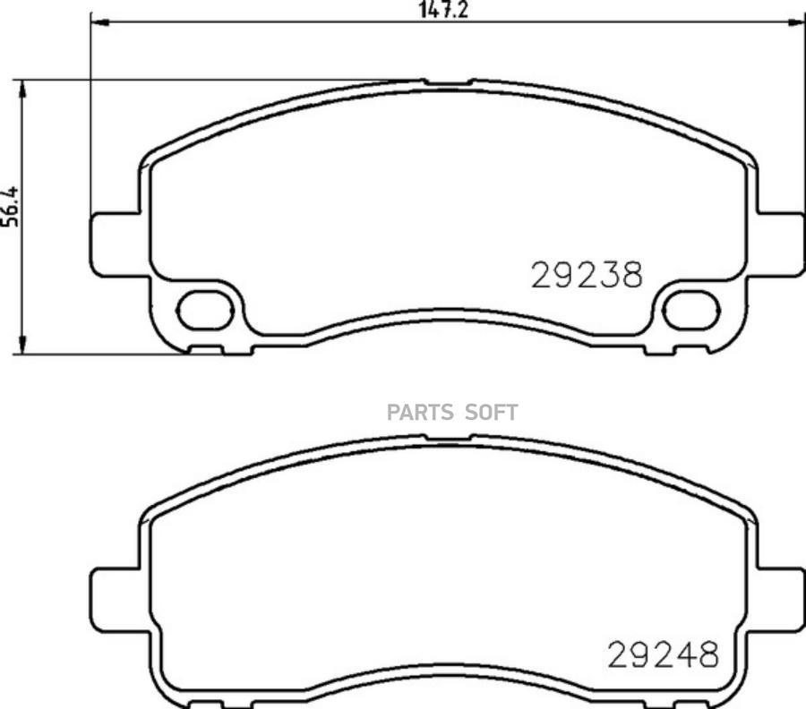 Тормозные колодки NISSHINBO задние дисковые NP3022SC