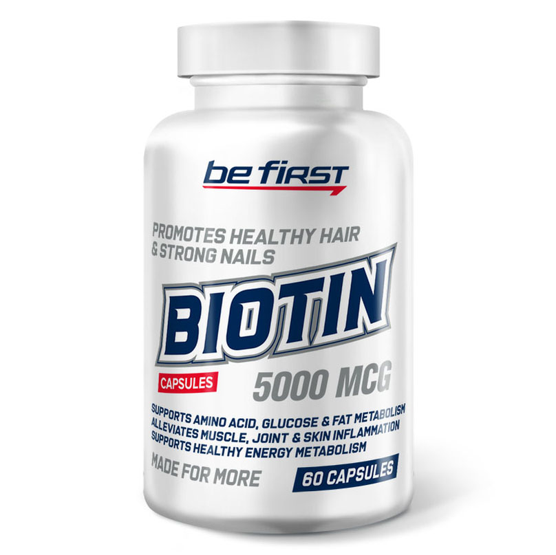 фото Биотин be first biotin 5000 mcg 60 капсул