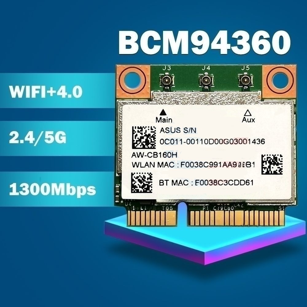 

Приемник Wi-Fi NoBrand Mini PCI-e 802.11ac, Зеленый;белый