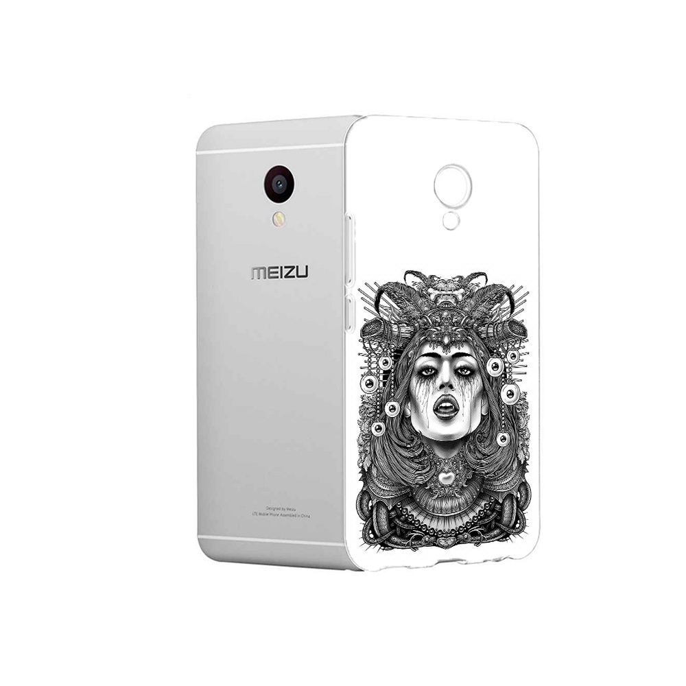 

Чехол MyPads Tocco для Meizu M3 портрет девушки черно белый (PT46043.81.551), Прозрачный, Tocco