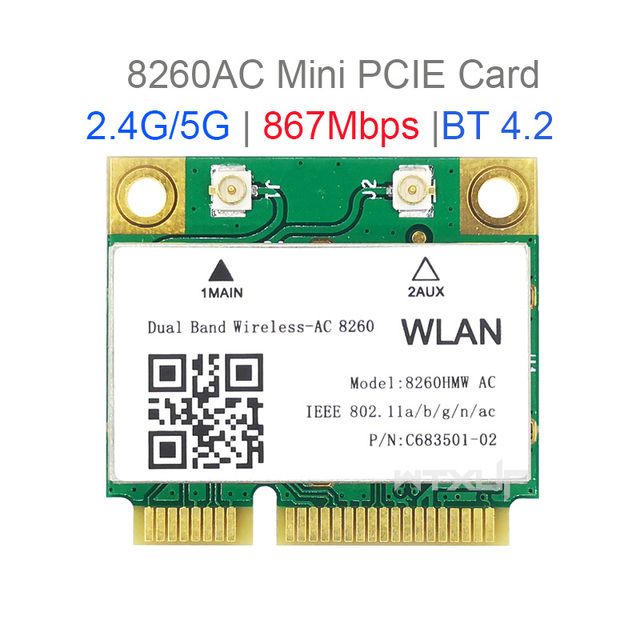 

Приемник Wi-Fi NoBrand для компьютера Mini PCI-e, Зеленый;белый