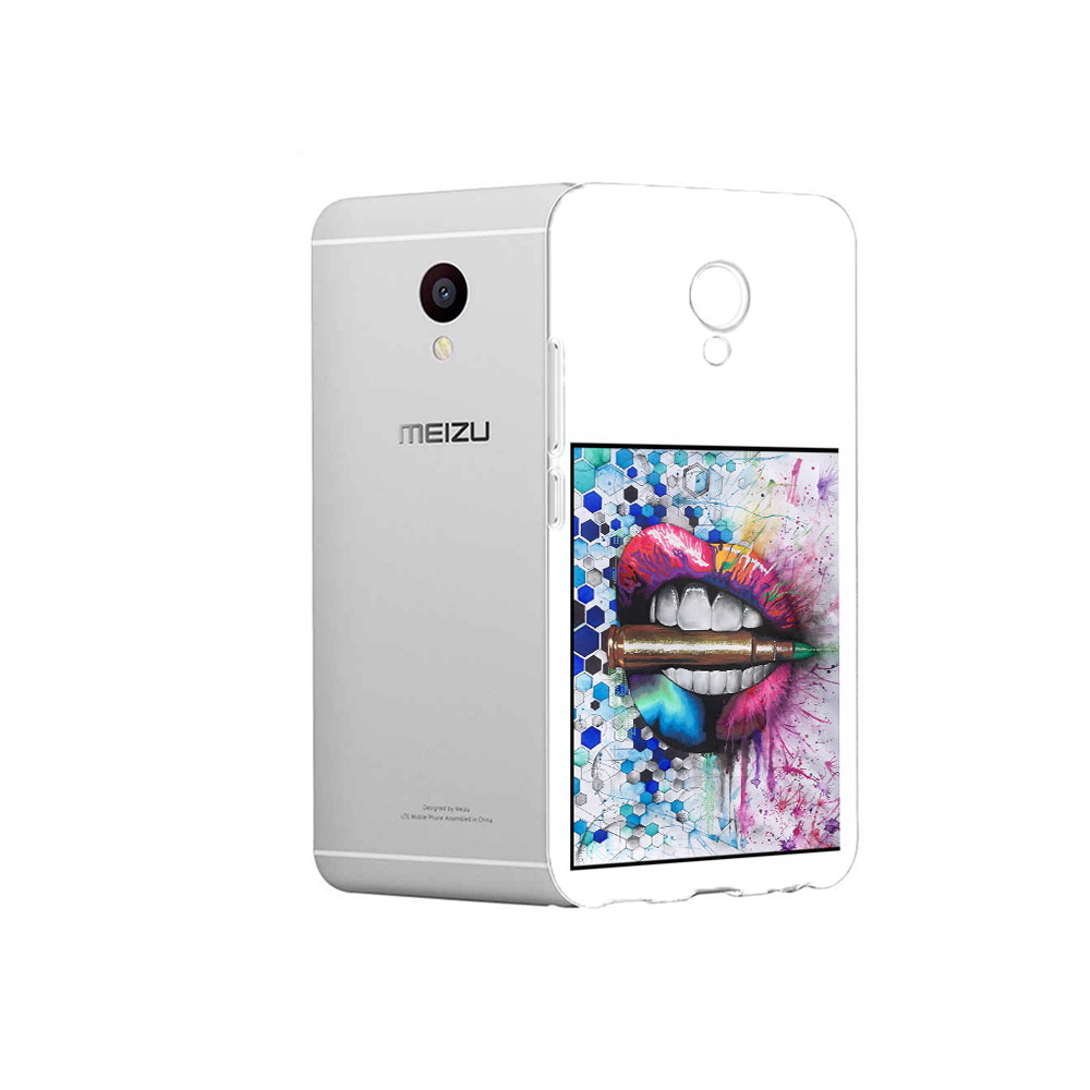 

Чехол MyPads Tocco для Meizu M3 разноцветные губы с пулей (PT46043.81.571), Прозрачный, Tocco