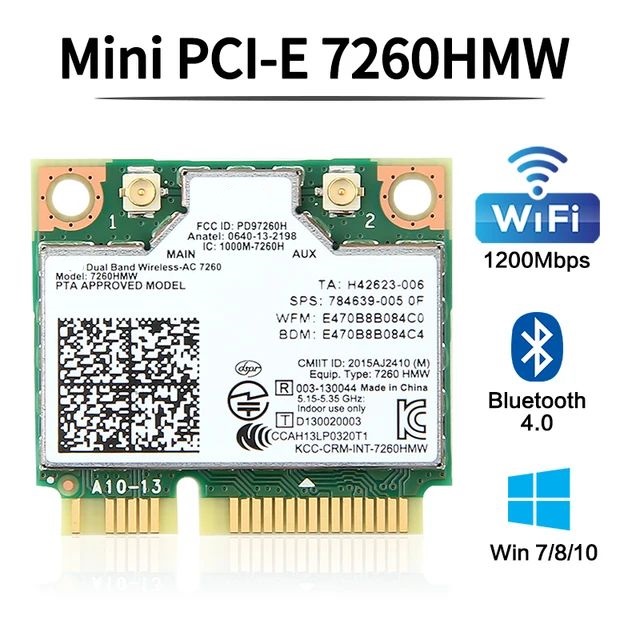 

Приемник Wi-Fi NoBrand Intel 7260 AC WiFi - AC7260HMW