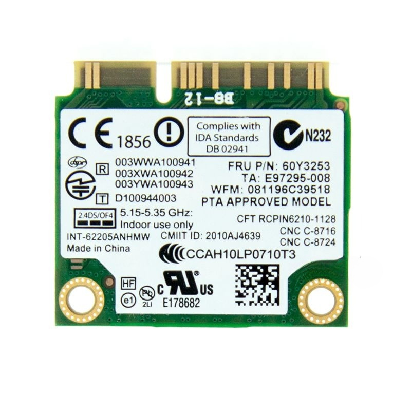 

Приемник Wi-Fi NoBrand Mini PCI-e 802.11n; 802.11a; 802.11g, Зеленый;белый