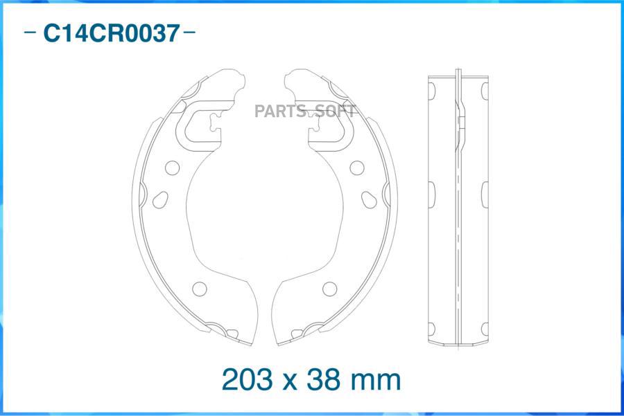 

Тормозные колодки CWORKS задние C14CR0037