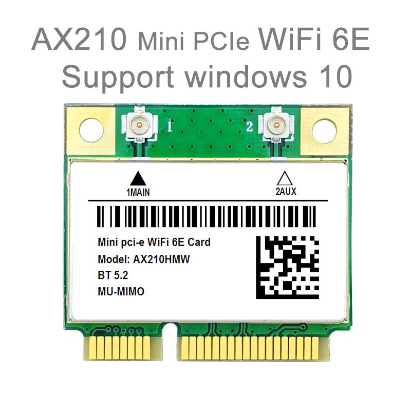 

Приемник Wi-Fi NoBrand для компьютера Mini PCI-e 802.11ax; 802.11ac, Зеленый;белый