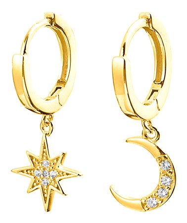 

Серьги подвески из латуни Nouvelle mode DG-E001B-G, фианит, DG-E001B-G