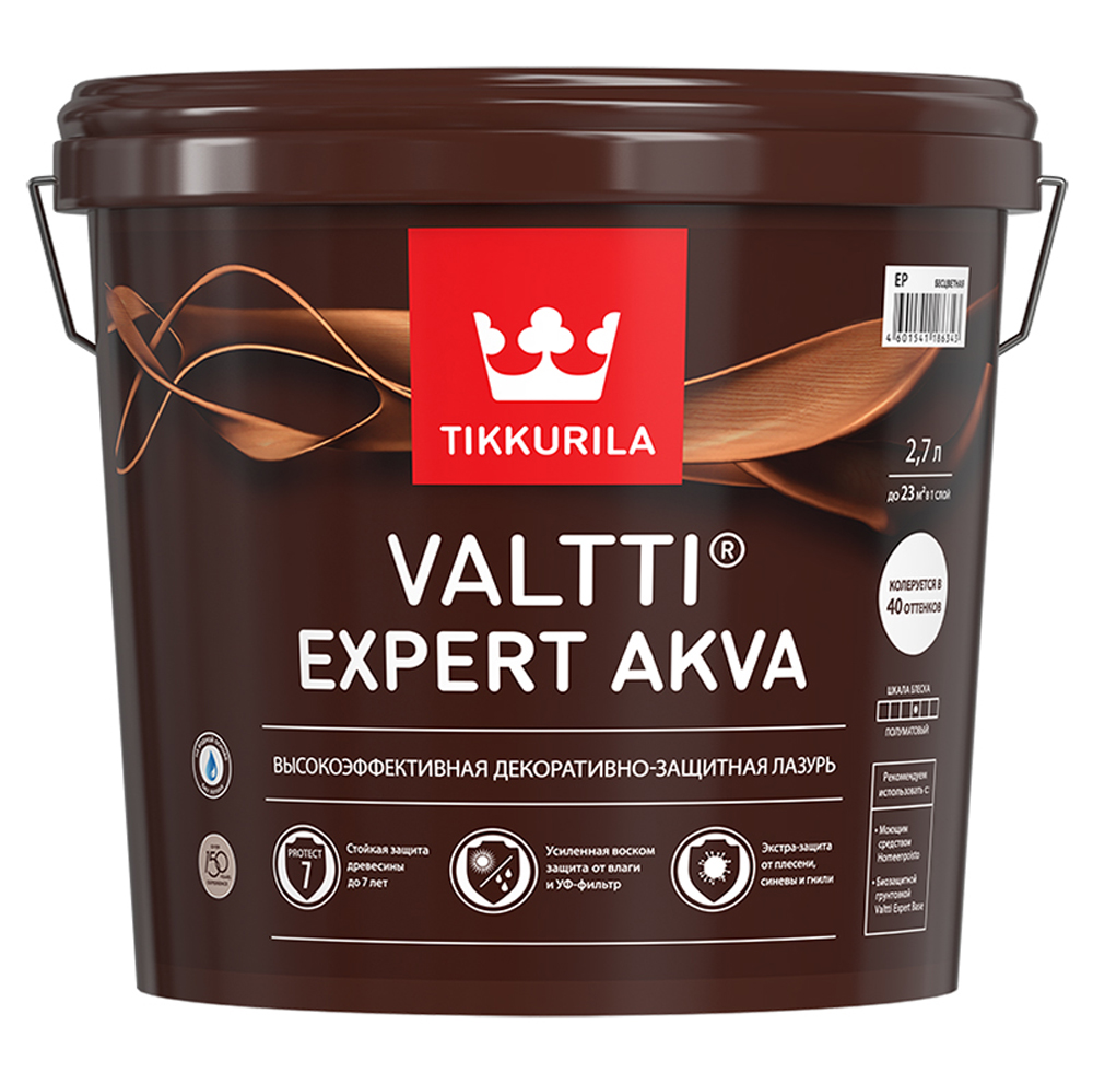 Антисептик Tikkurila Valtti Expert Akva беленый дуб 2,7л прихожая моренго 39 венге беленый дуб