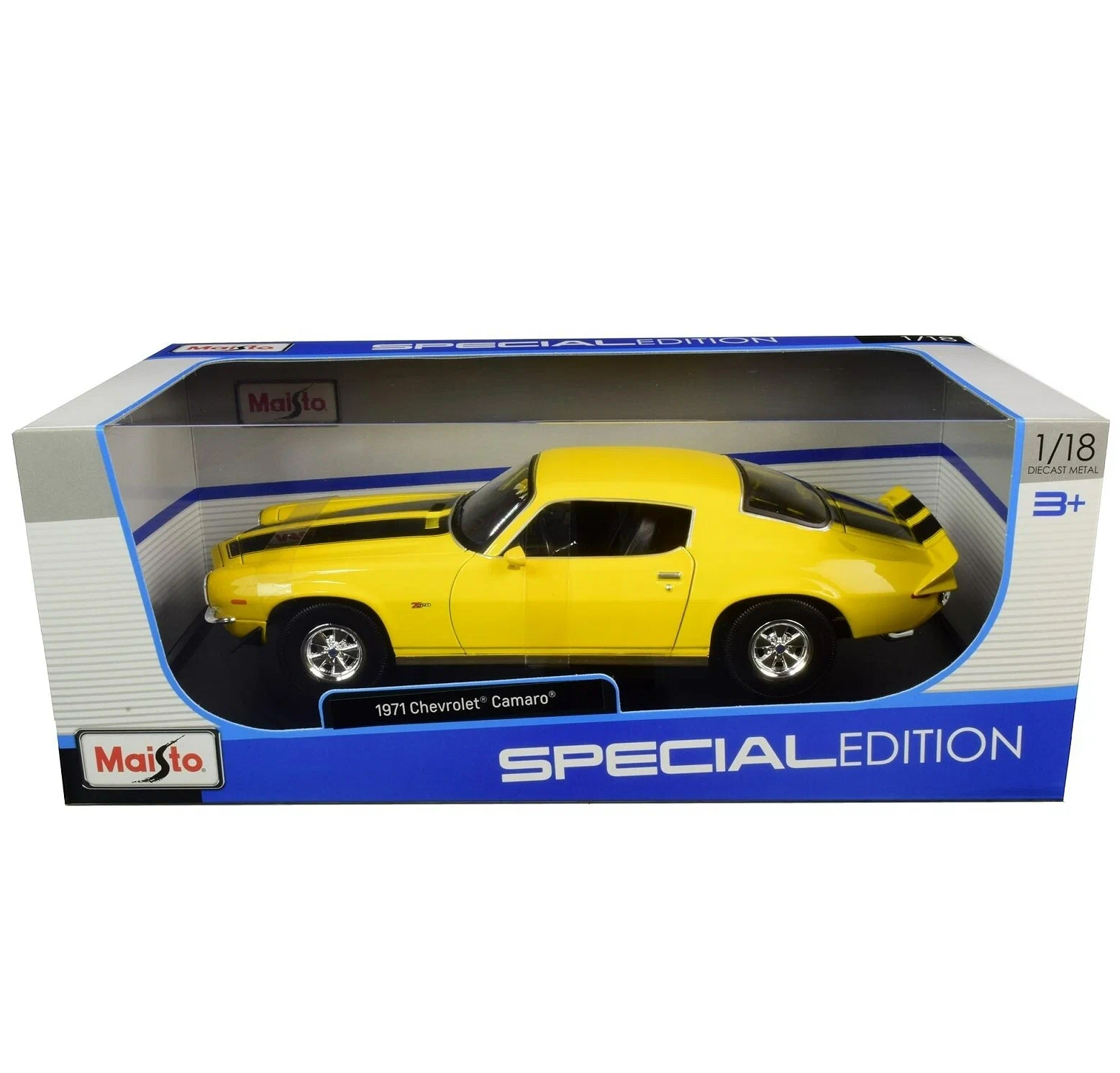 Машинка Maisto 31131 Chevrolet Camaro 1971, 1:18 желтая