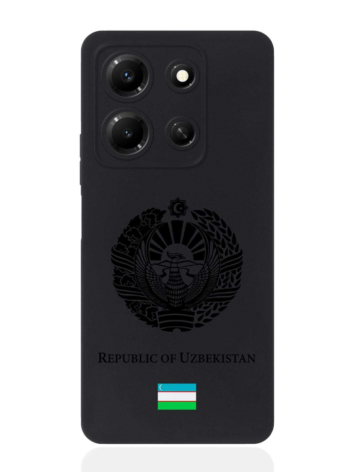 

Чехол SignumCase для Infinix Note 30i Черный лаковый Герб Узбекистана, Infinix