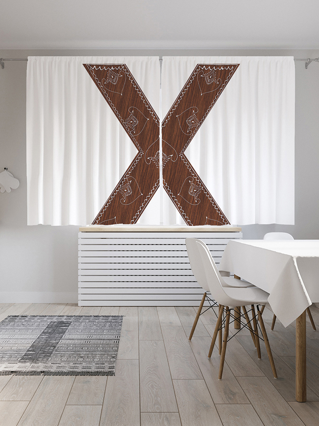 

Шторы JoyArty с фотопечатью "Королевская x" из сатена, 290х180 см, Королевская x
