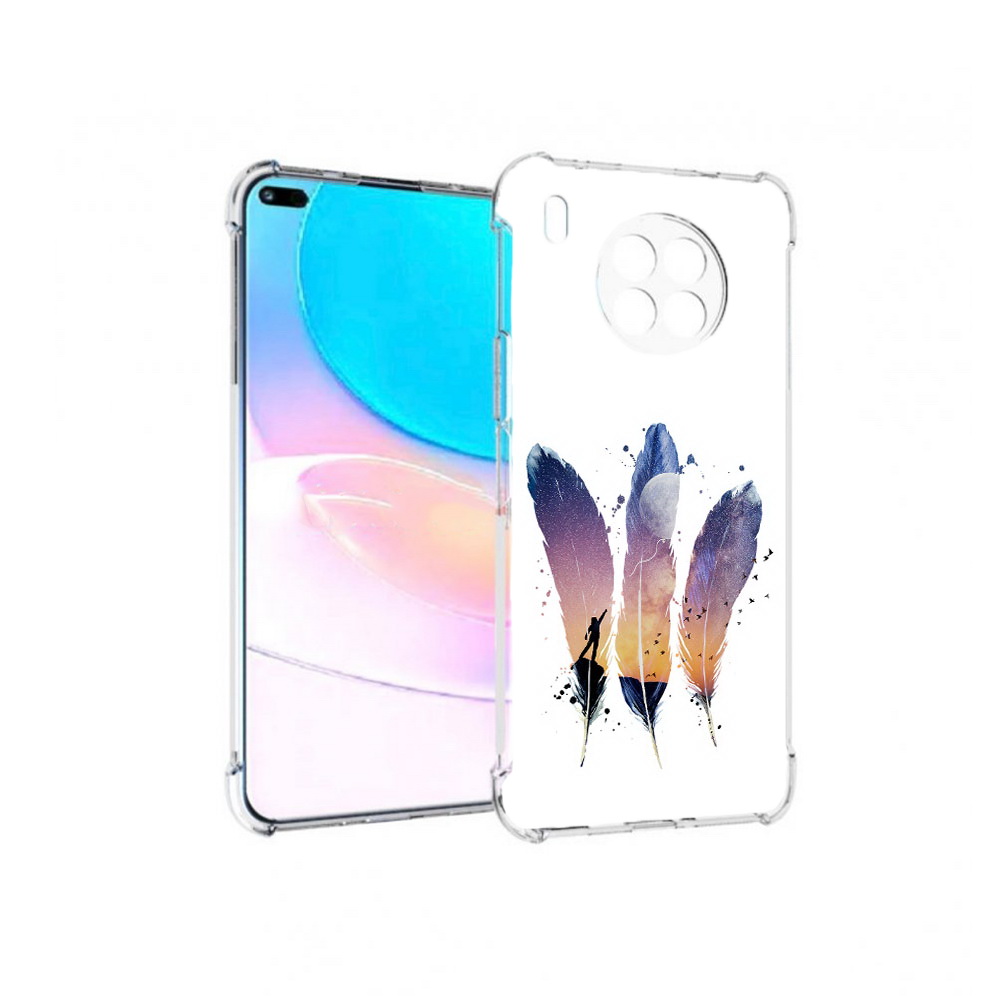 Чехол задняя-панель-накладка-бампер MyPads небесные перья для Huawei Nova 8i