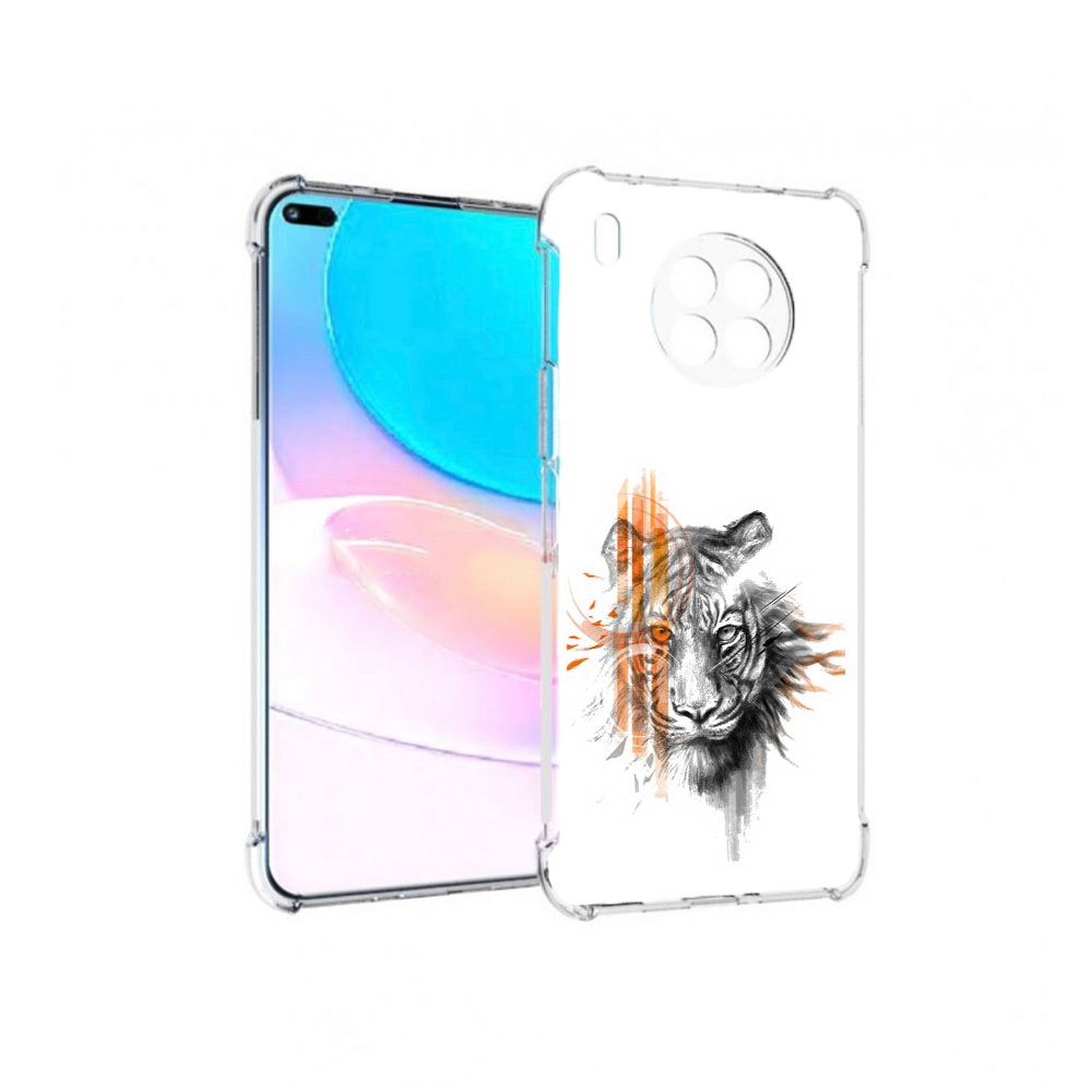 

Чехол задняя-панель-накладка-бампер MyPads огненный тигр для Huawei Nova 8i, Прозрачный, Tocco