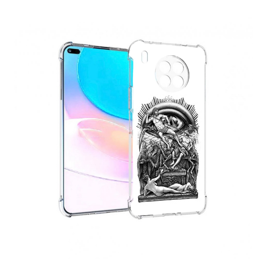 

Чехол задняя-панель-накладка-бампер MyPads оракул черно белый для Huawei Nova 8i, Прозрачный, Tocco