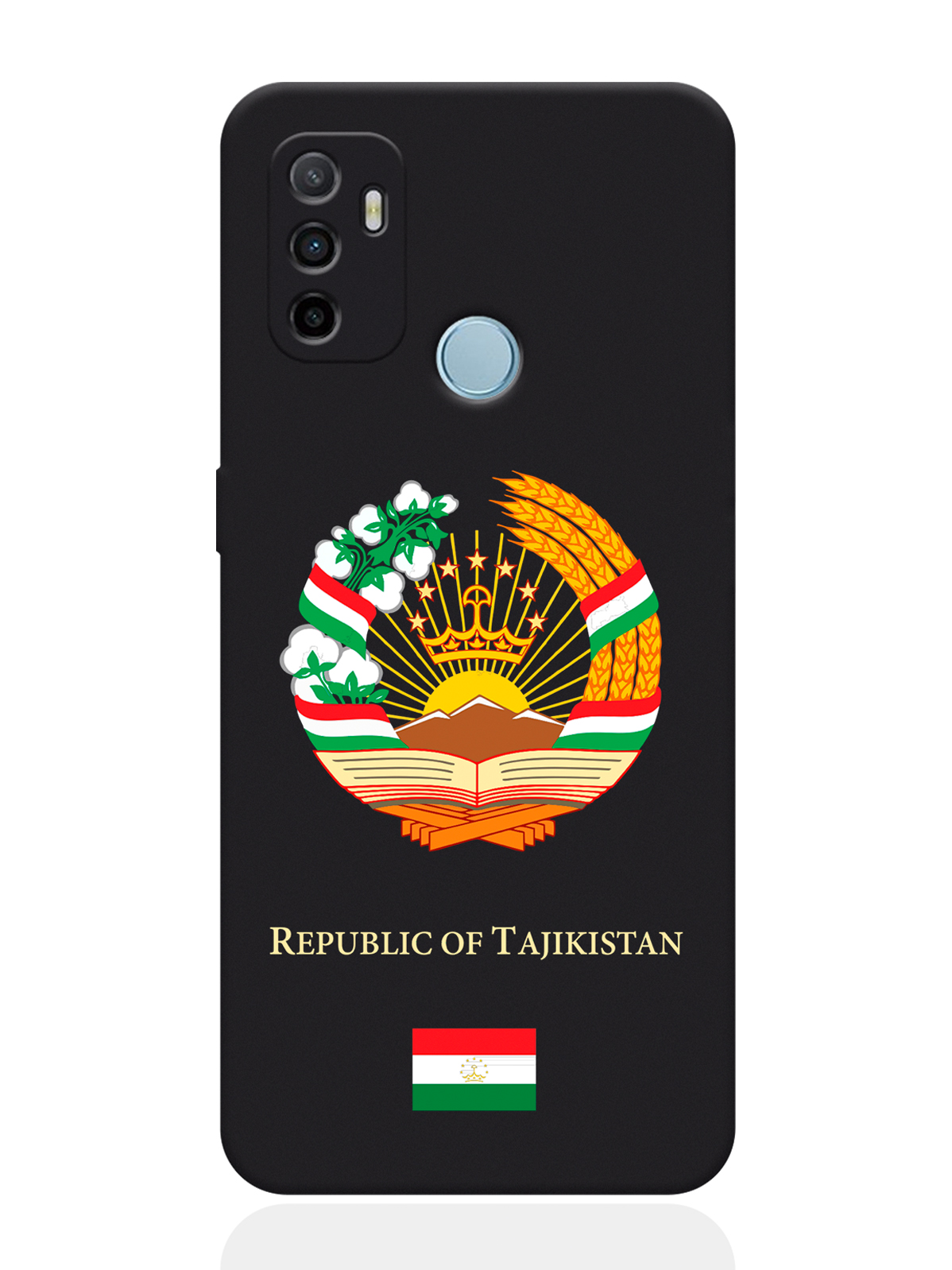 

Чехол SignumCase для Oppo A53 Герб Таджикистана, Красный;желтый, Oppo