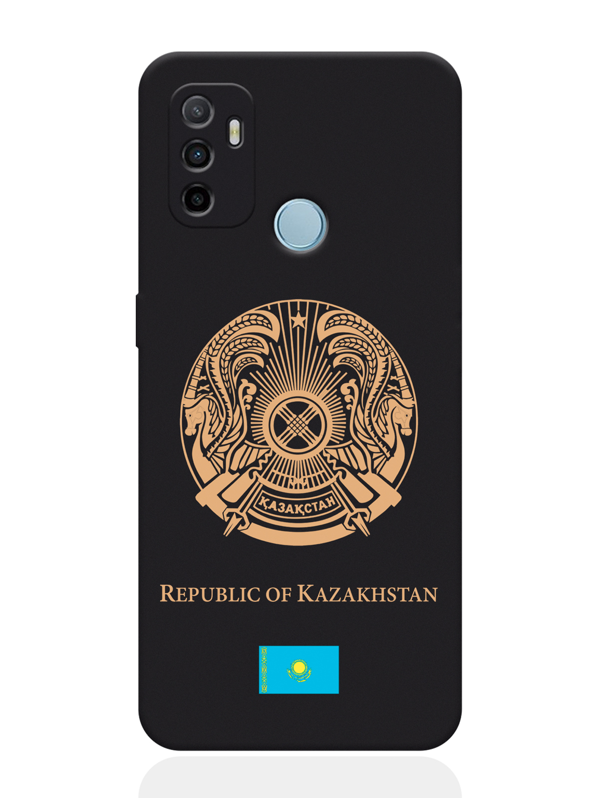 

Чехол SignumCase для Oppo A53 Золотой Герб Казахстана, Золотистый;черный