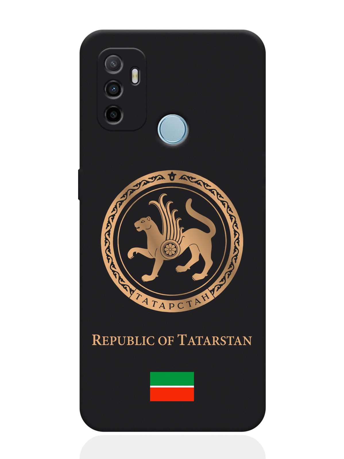 

Чехол SignumCase для Oppo A53 Золотой Герб Татарстана, Золотистый;черный