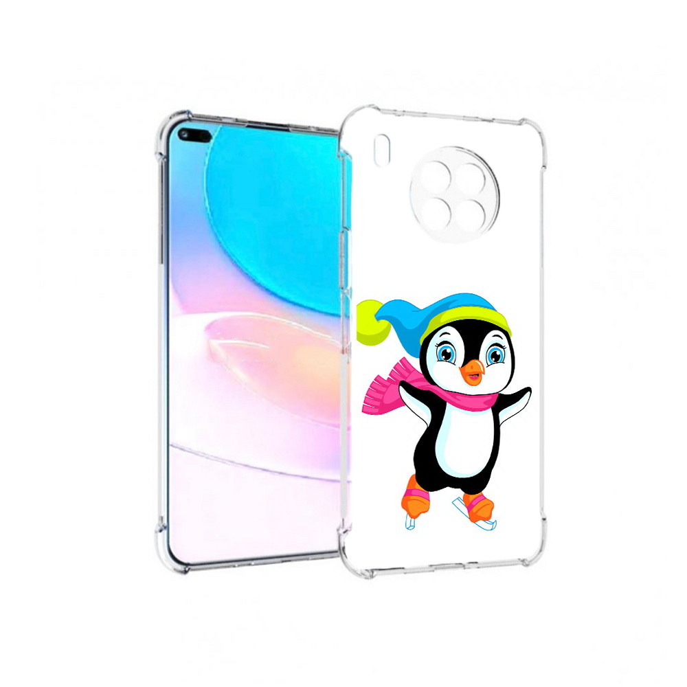 

Чехол задняя-панель-накладка-бампер MyPads пингвин на коньках для Huawei Nova 8i, Прозрачный, Tocco