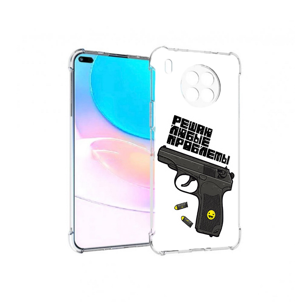 

Чехол задняя-панель-накладка-бампер MyPads пистолет против проблем для Huawei Nova 8i, Прозрачный, Tocco