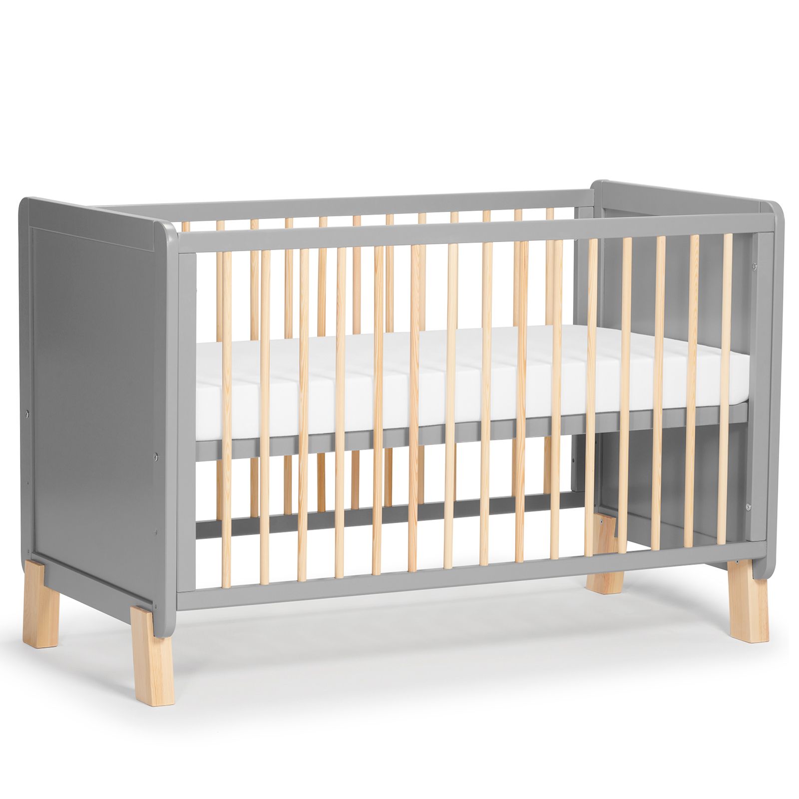 

Кроватка детская Kinderkraft Nico Grey с матрасом