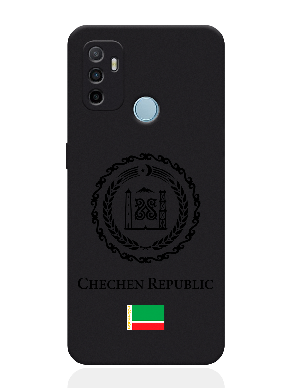 

Чехол SignumCase для Oppo A53 Черный лаковый Герб Чечни, Oppo