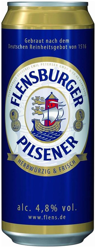 Пиво Flensburger Pilsener светлое 4,8% 0,5 л