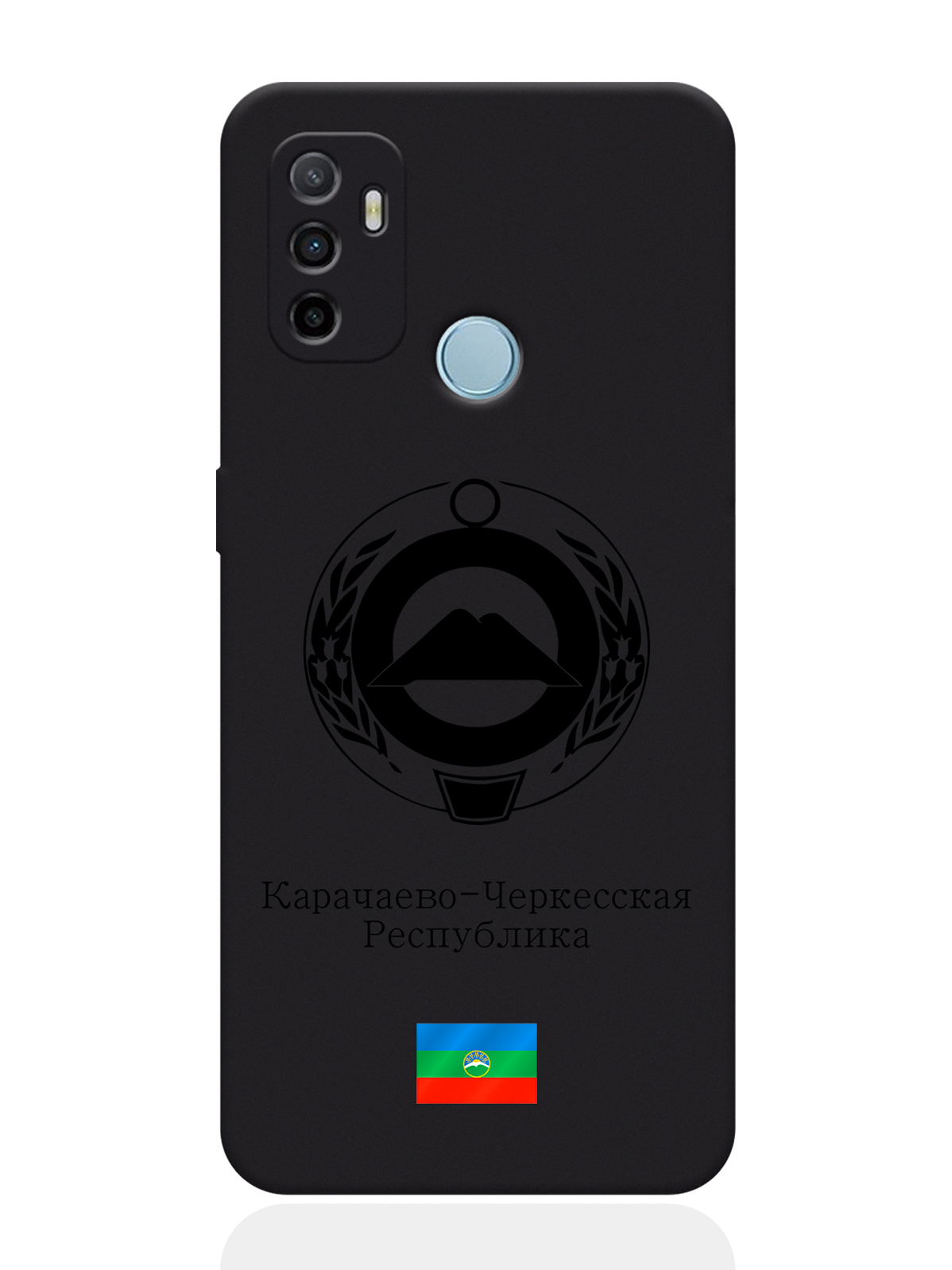 

Чехол SignumCase для Oppo A53 Черный лаковый Герб Карачаево-Черкесской Республики, Oppo