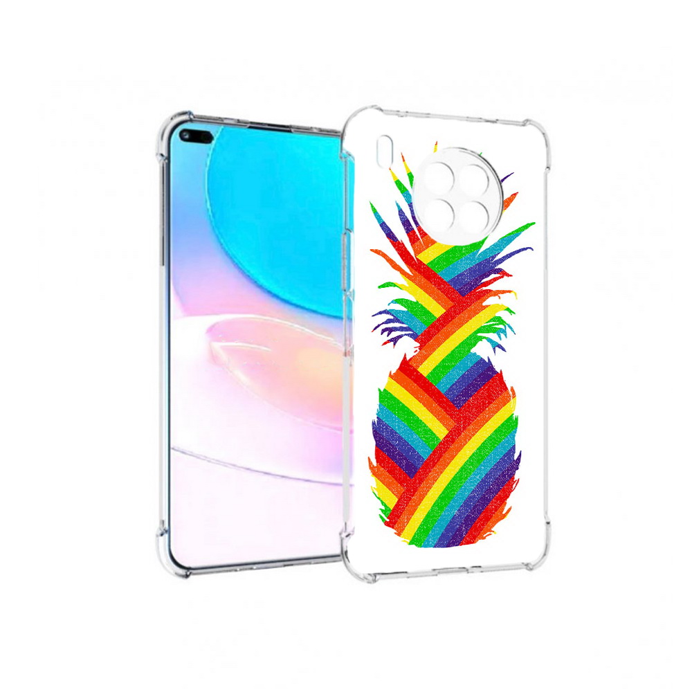 

Чехол задняя-панель-накладка-бампер MyPads радужный ананас для Huawei Nova 8i, Прозрачный, Tocco