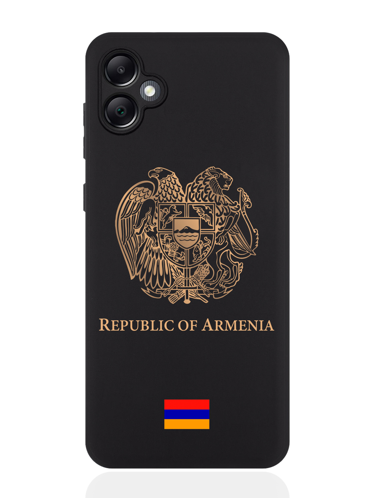 

Чехол SignumCase для Samsung A05 Золотой Герб Армении, Золотистый;черный