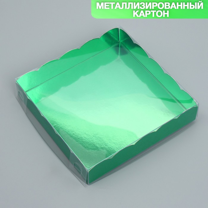

Коробка подарочная Дарите Счастье Зеленая 15 х 15 х 3 см 5 шт, Зеленый
